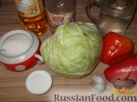 Фото приготовления рецепта: Маринованная капуста с перцем сладким и чесноком - шаг №1