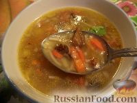 Фото к рецепту: Суп из сушеных грибов с вермишелью