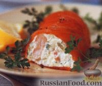 Фото к рецепту: Сырный мусс с рыбой и креветками