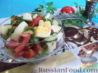 Фото к рецепту: Овощной салат с дыней