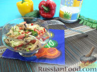 Фото к рецепту: Салат с сырыми шампиньонами