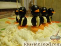 Фото приготовления рецепта: Салат "Пингвины на льдине" - шаг №4