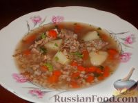 Фото к рецепту: Гречневый суп с мясом