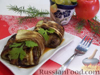 Фото к рецепту: Конвертики из кабачков с сырной начинкой