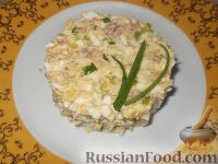 Фото к рецепту: Салат из печени трески с яйцами