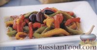 Фото к рецепту: Печеный перец с ароматной заправкой и оливками
