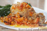 Фото к рецепту: Курица в сливках с тыквой и морковью