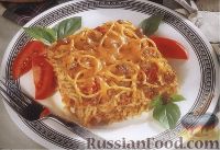 Фото к рецепту: Макаронная запеканка с фасолью в томатном соусе
