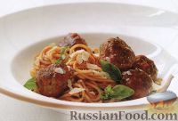 Фото к рецепту: Спагетти с мясными шариками