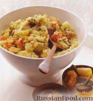 Фото к рецепту: Пюре из картофеля, брюссельской капусты и моркови
