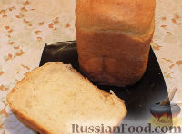 Фото к рецепту: Хлеб на сметане, с луком (в хлебопечке)
