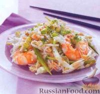 Фото к рецепту: Азиатский салат с креветками