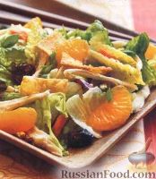 Фото к рецепту: Куриный салат с мандаринами