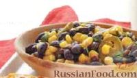 Фото к рецепту: Горячий фасолевый салат с кукурузой