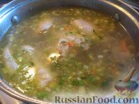 Фото приготовления рецепта: Суп куриный с клецками (по-деревенски) - шаг №8