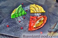 Фото к рецепту: Разноцветные блинчики с начинкой