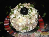 Фото к рецепту: Салат из яиц с печенью трески