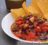 Фото к рецепту: Соус из фасоли, перца и томатов