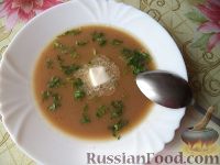 Фото к рецепту: Суп-пюре из фасоли и чечевицы