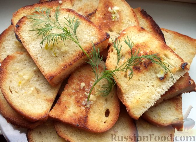 Сухарики с чесноком на сковороде - пошаговый рецепт с фото на malino-v.ru