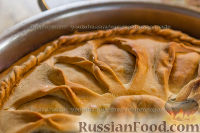Фото к рецепту: Зур-белиш. Татарский закрытый пирог с картошкой и мясом