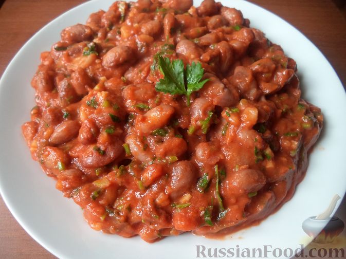 Салат с фасолью в томатном соусе, вкусных рецептов с фото Алимеро