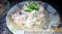 Фото к рецепту: Спагетти с морепродуктами в сливочном соусе